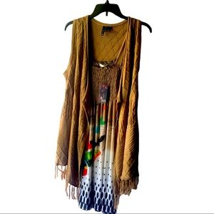 New Direction sleeveless sweater with new OB fashion tank top  size Large.